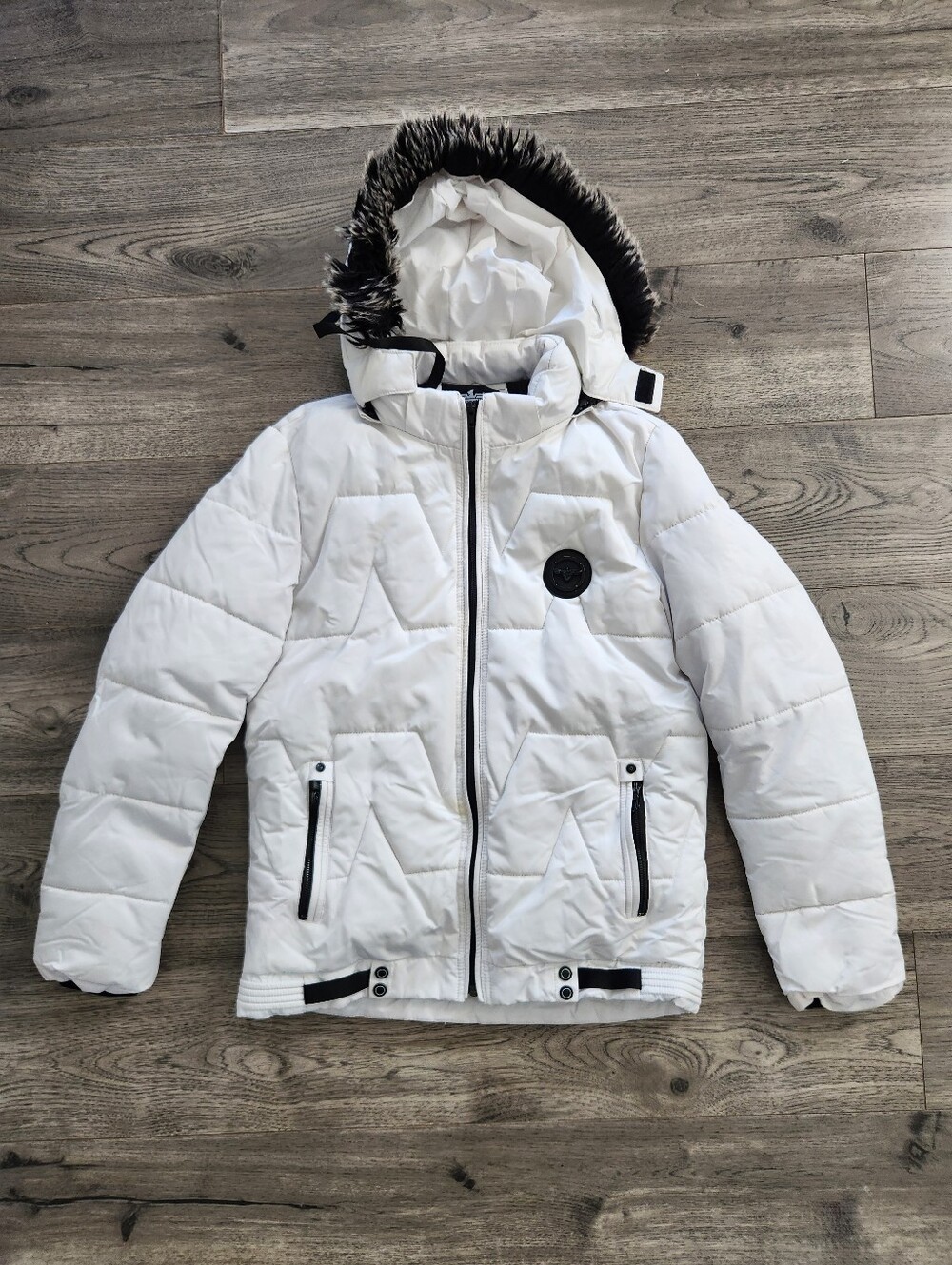 VIP Collection | White Quilted Puffer Coat
